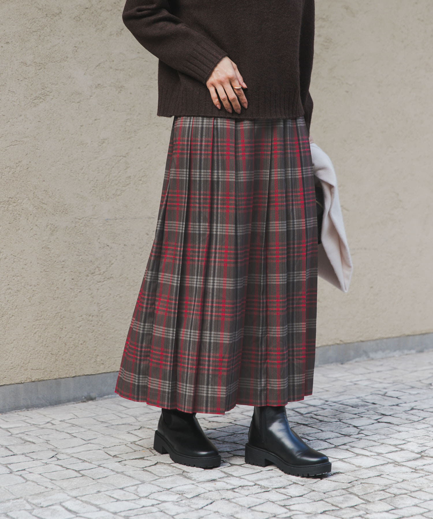 URBAN RESEARCH DOORS「『一部WEB限定カラー』チェックプリーツスカート」|スカート|