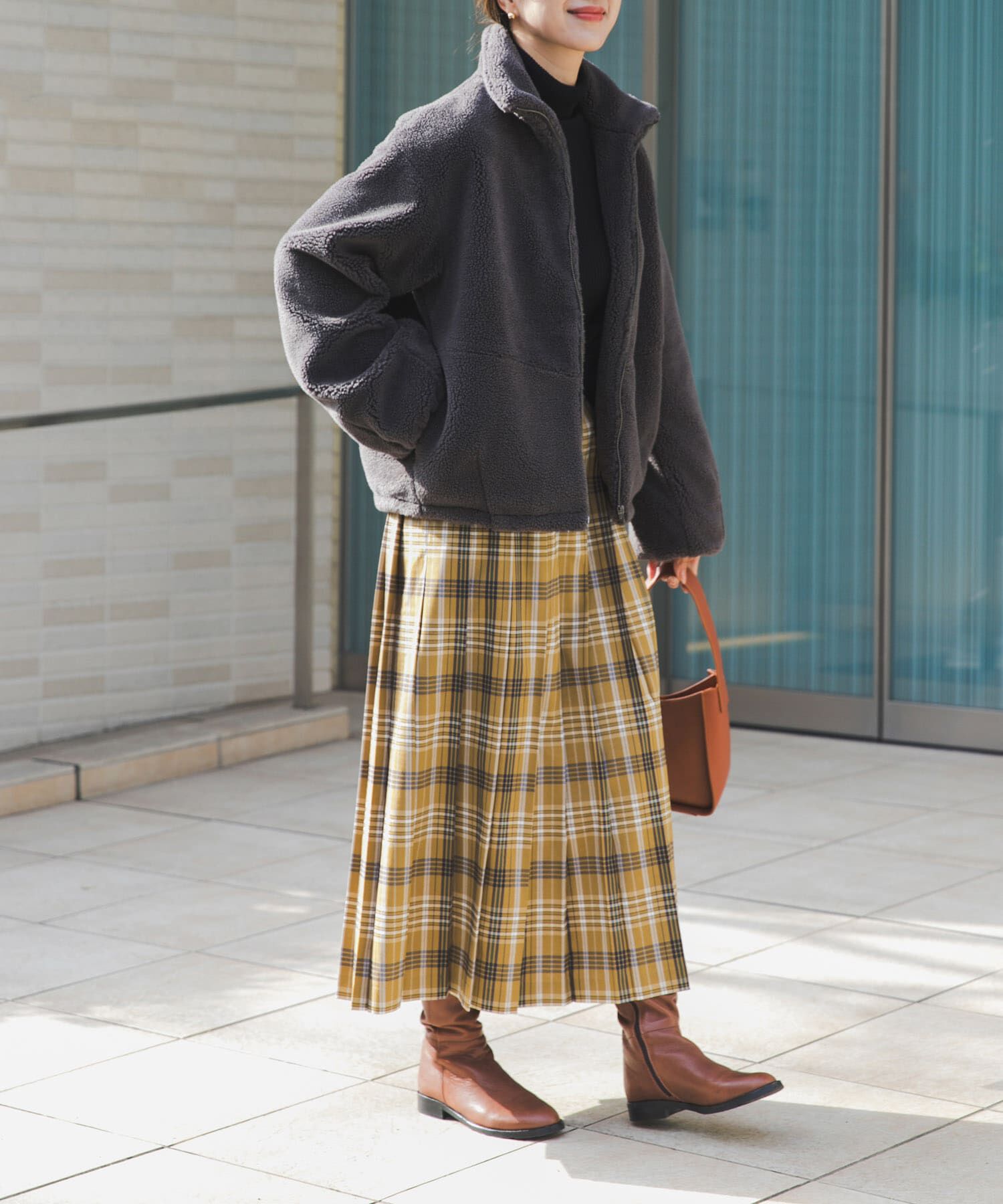 URBAN RESEARCH DOORS「『一部WEB限定カラー』チェックプリーツスカート」|スカート|