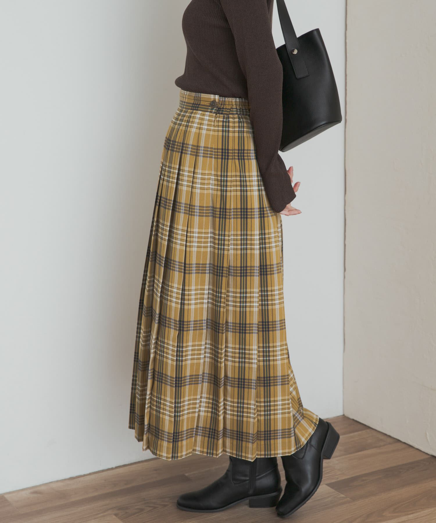 URBAN RESEARCH DOORS「『一部WEB限定カラー』チェックプリーツスカート」|スカート|