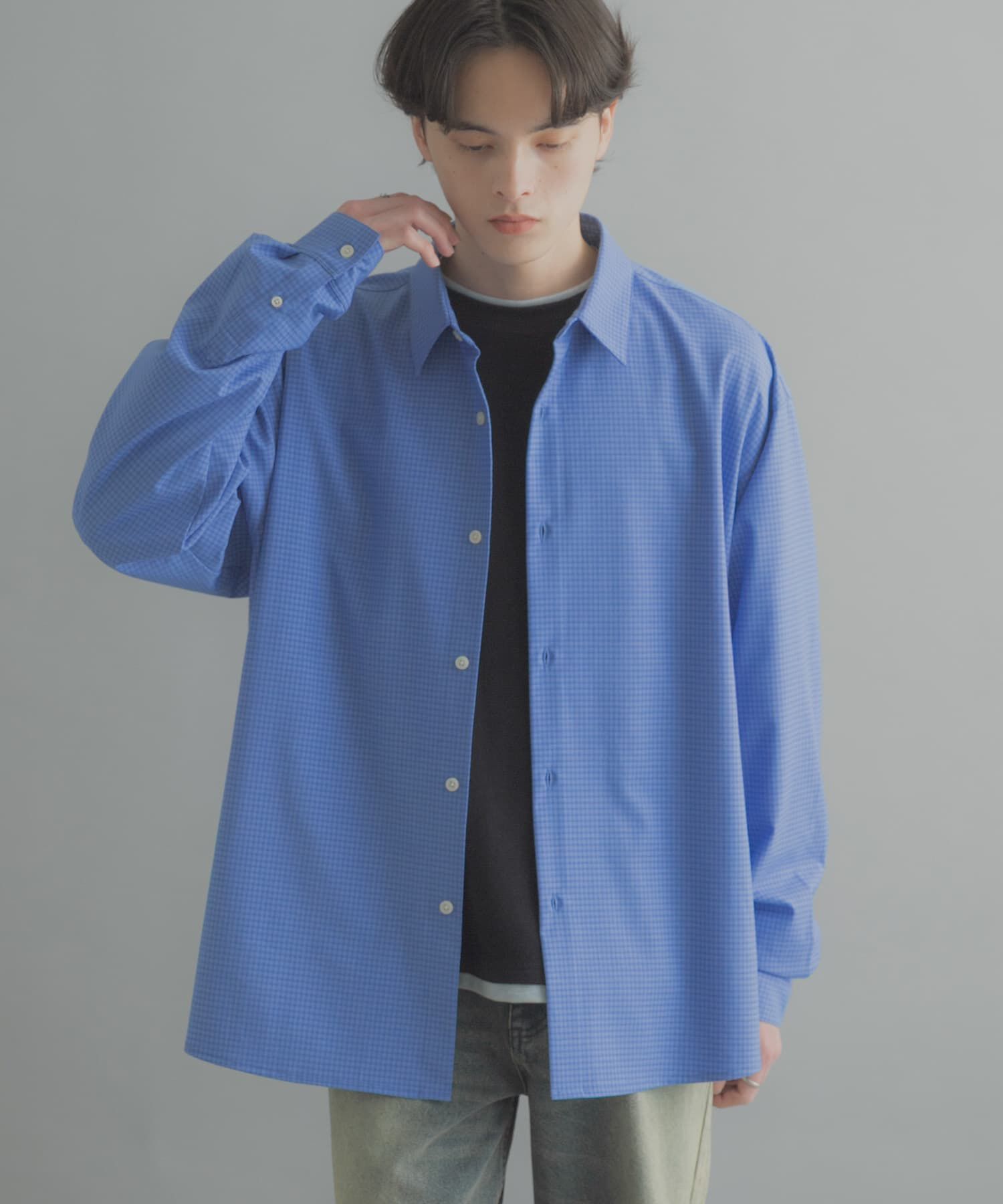 SENSE OF PLACE by URBAN RESEARCH「マイクロチェックレギュラーカラーシャツ」|シャツ・ブラウス|