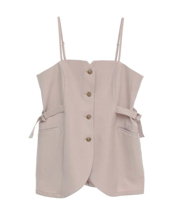 earth music&ecology「フロントボタンビスチェ」|ベスト・ジレ|