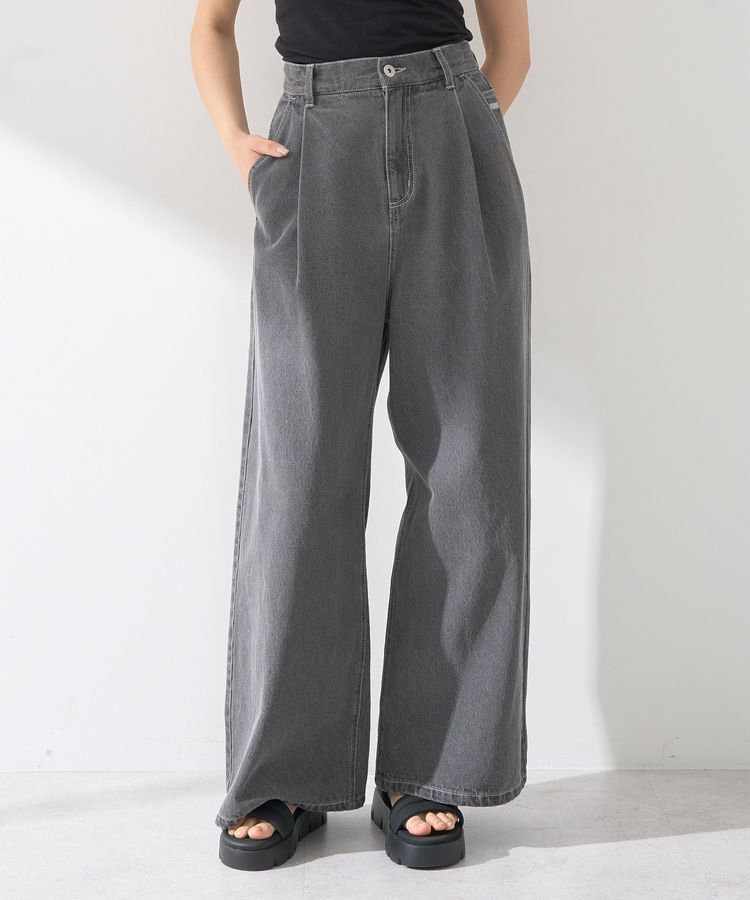 earth music&ecology「ワンポイントロゴ刺繍デニムパンツ」|デニム|