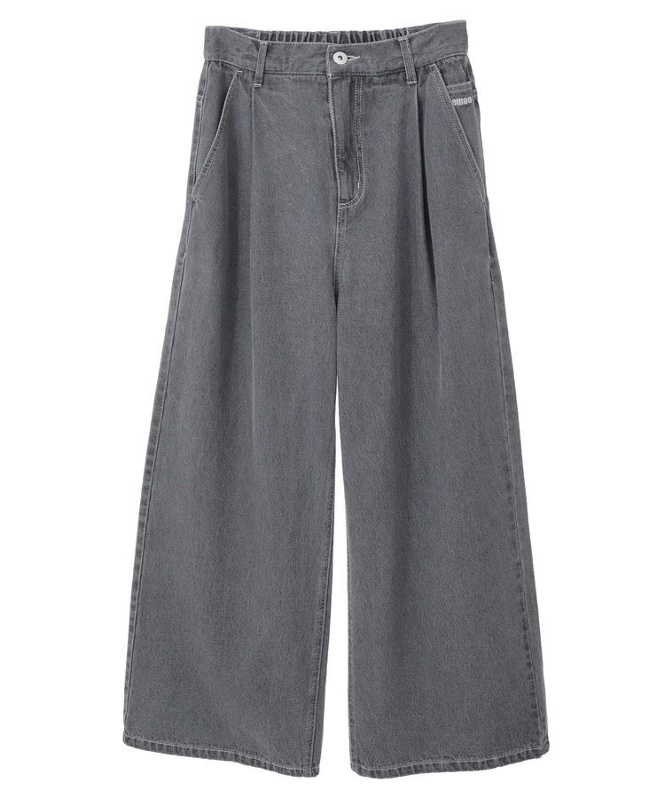 earth music&ecology「ワンポイントロゴ刺繍デニムパンツ」|デニム|