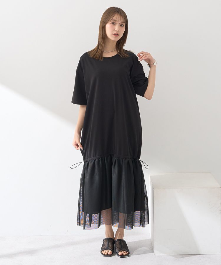 earth music&ecology「メッシュドッキングワンピース」|ワンピース|