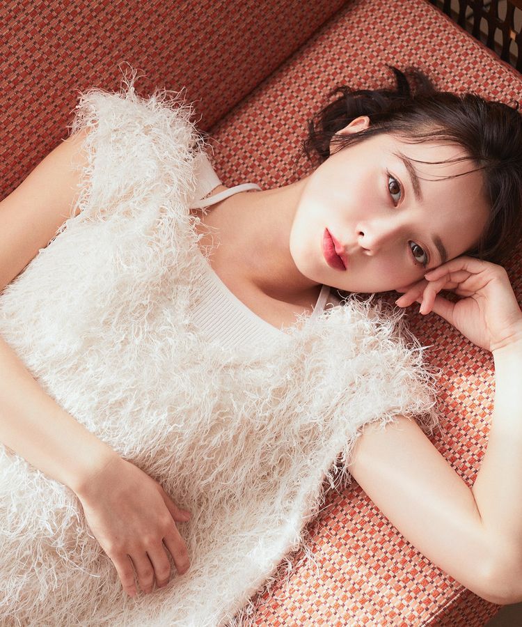 earth music&ecology「ふさふさベスト」|ベスト・ジレ|