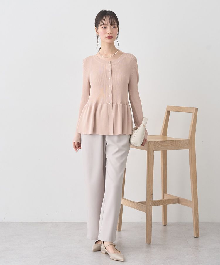 earth music&ecology「ペプラムニットカーディガン」|カーディガン|