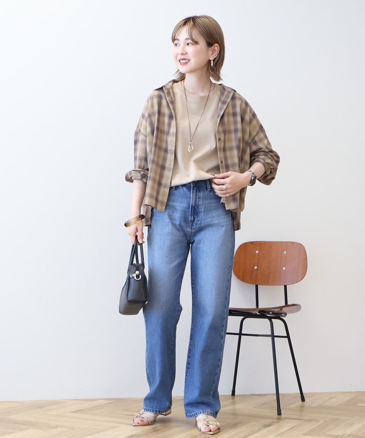 AMERICAN HOLIC「イージーケアチェックショート丈シャツ」|シャツ・ブラウス|