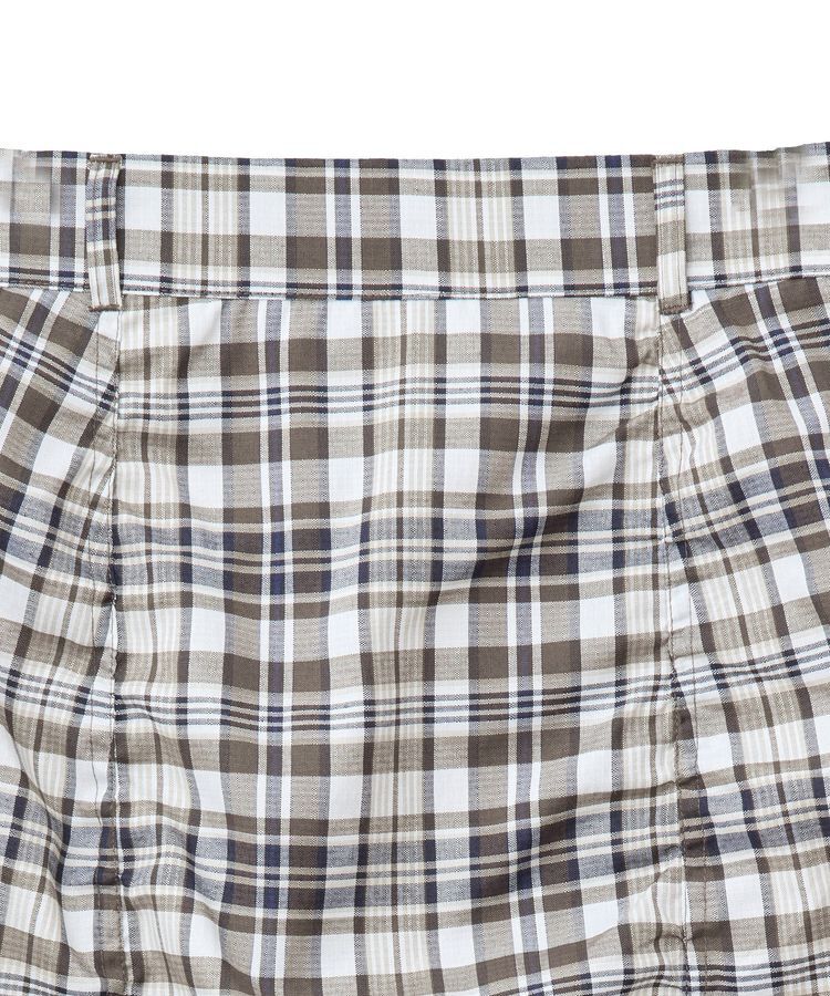 Green Parks「チェック柄シャーリングIラインスカート」|タイト|