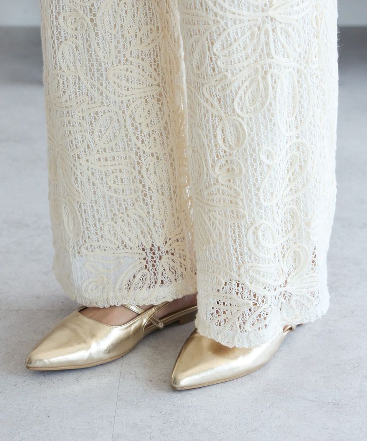 Green Parks「コード刺繍レースイージーワイドパンツ」|その他|