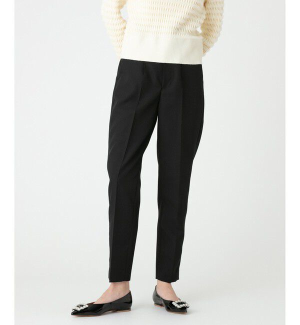 LOULOU WILLOUGHBY「【LOULOU WILLOUGHBY】T/Wギャバテーパードパンツ」|その他|ブラック