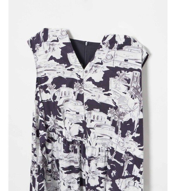 LOULOU WILLOUGHBY「【LOULOU WILLOUGHBY】サマーナイトプリント リボンワンピース」|ワンピース|