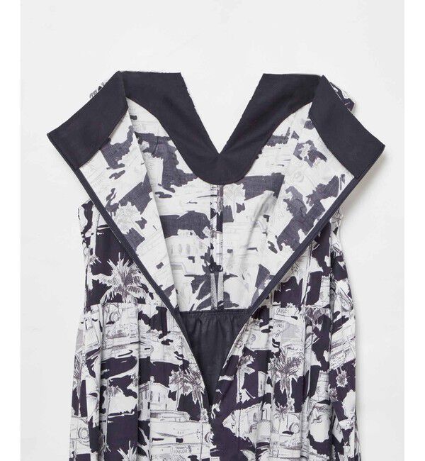 LOULOU WILLOUGHBY「【LOULOU WILLOUGHBY】サマーナイトプリント リボンワンピース」|ワンピース|