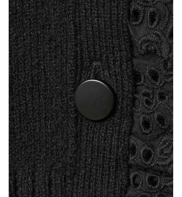 LOULOU WILLOUGHBY「【LOULOU WILLOUGHBY】ショルダーレース釦プルオーバー」|ニット・セーター|