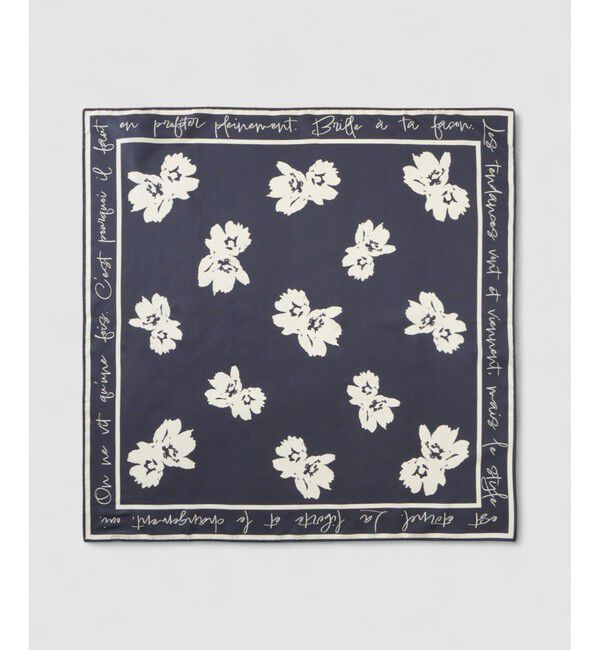 allureville「スケッチフラワースカーフ」|バンダナ・スカーフ|