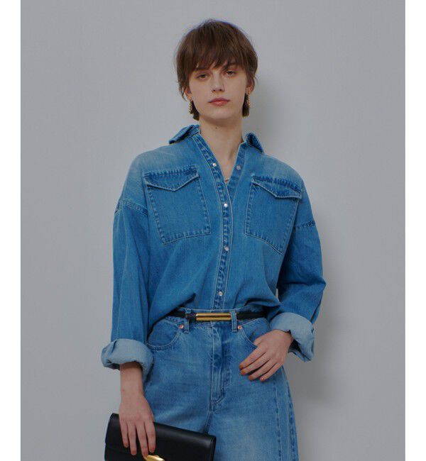 allureville「バックレイヤードデニムシャツ」|シャツ・ブラウス|