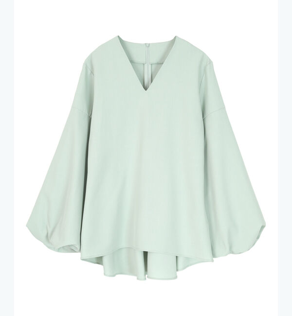 ur's「【尾﨑真衣さんコラボアイテム】Vネックバルーンスリーブバックペプラムトップス」|Tシャツ・カットソー|