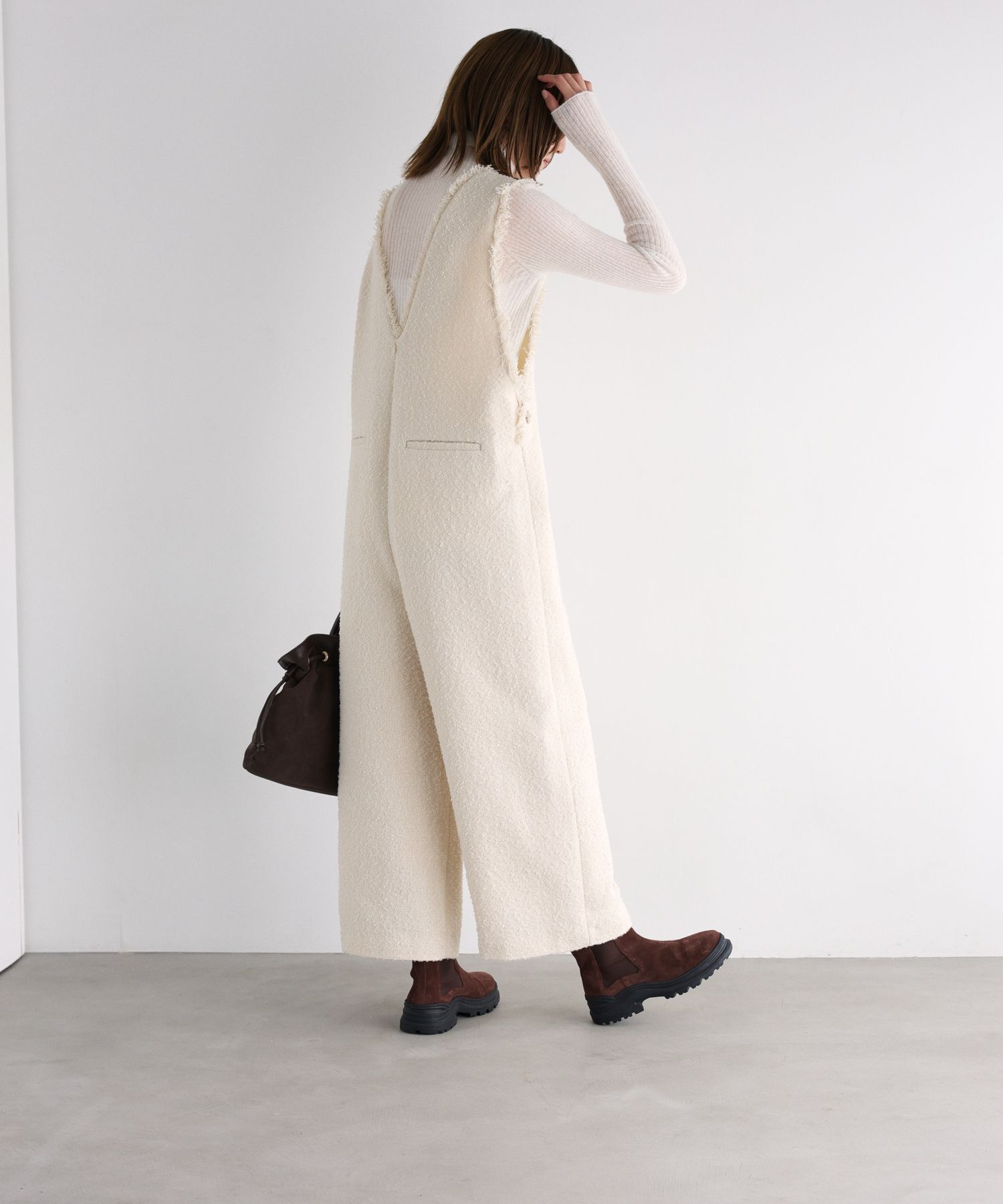 BABYLONE「ツイードフリンジオールインワン」|オールインワン|