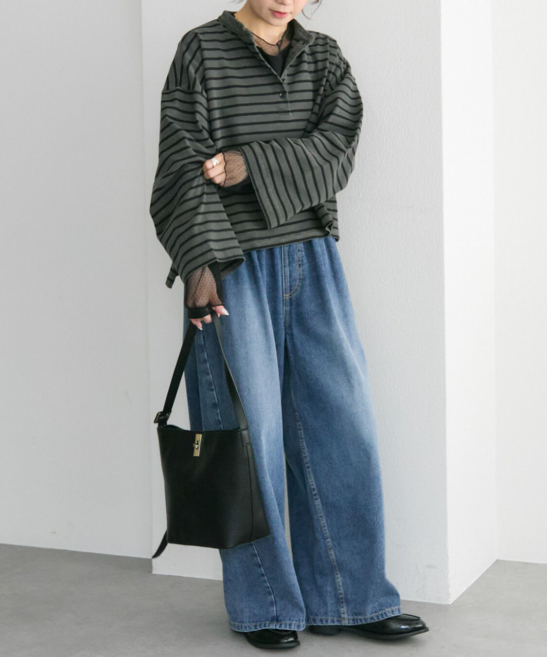  「【リバイバル】ドットチュールドッキングレイヤードカットソー」|Tシャツ・カットソー|