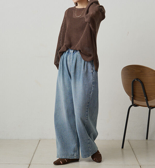  「ヴィンテージライクデニムイージーパンツ」|その他|