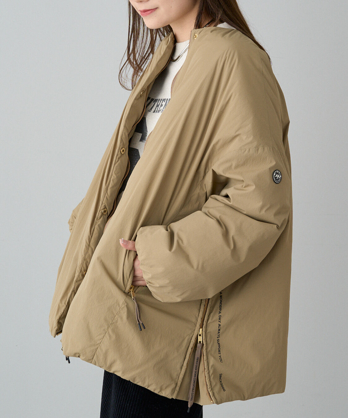  「【リバイバル/WEB限定】フレンチダックダウンサイドジップジャケット」|テーラードジャケット|