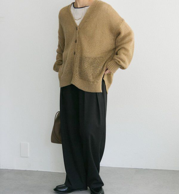  「3Gドロップ天竺ニットVネックカーディガン」|カーディガン|