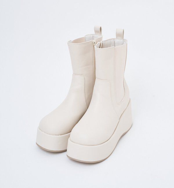  「【マイナス3キロ見え】サイドゴアボリュームソールショートブーツ」|その他|