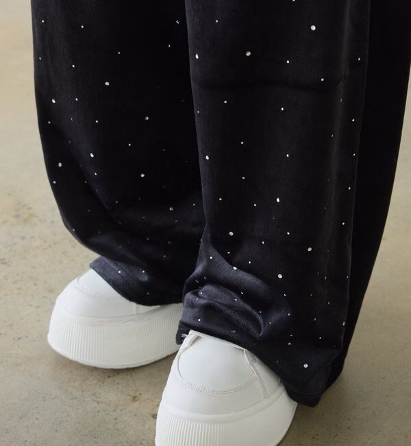  「セットアップ対応／裾ビジューカットパンツ」|その他|