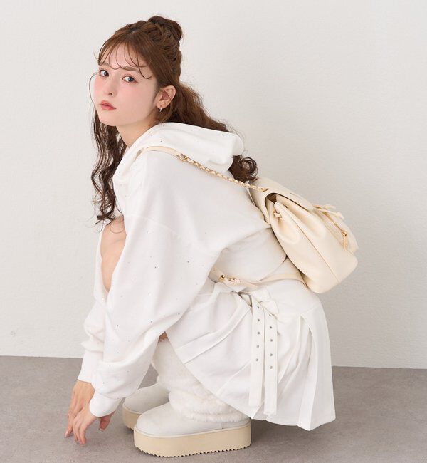  「セットアップ対応／ビジューパーカー」|プルオーバー|