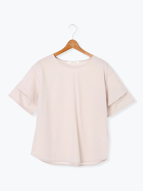 Lugnoncure「プレーティング袖タックTシャツ」|Tシャツ・カットソー|