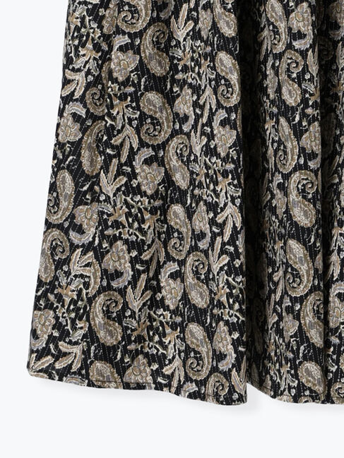 Lugnoncure「ペイズリー柄コットンギャザースカート」|スカート|