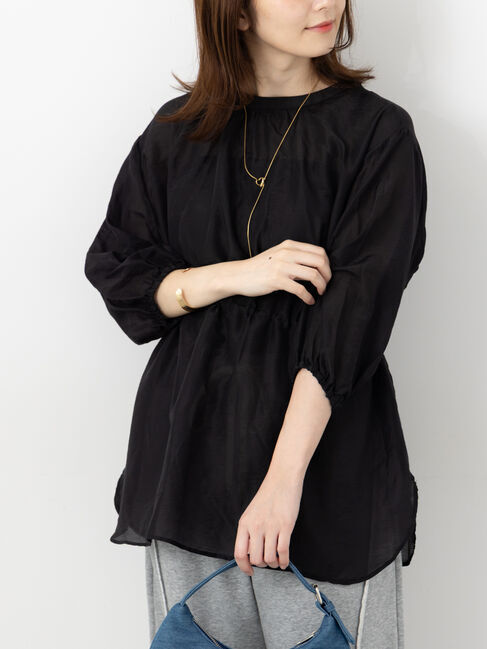 Te chichi TERRASSE「前後2WAYドロストチュニック」|シャツ・ブラウス|チャコールグレー