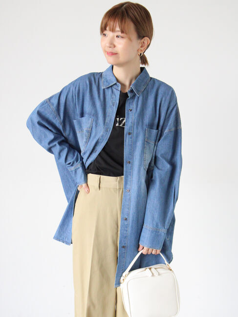 Lugnoncure「オーバーサイズチュニックシャツ」|シャツ・ブラウス|