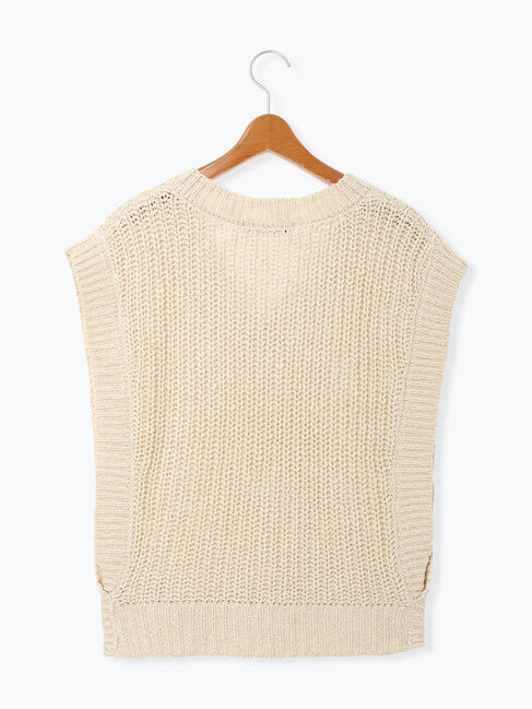 Lugnoncure「スラブヤーンVネックニットベスト」|ニット・セーター|