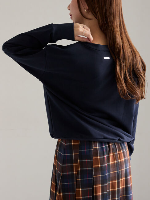 Te chichi「プレート付き裏毛PO」|Tシャツ・カットソー|ネイビー