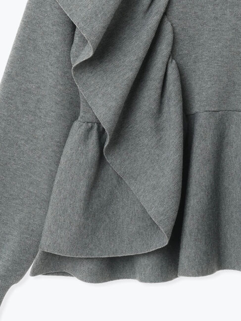 Te chichi「アシンメトリーフリルニット《2025winter catalog item》」|ニット・セーター|