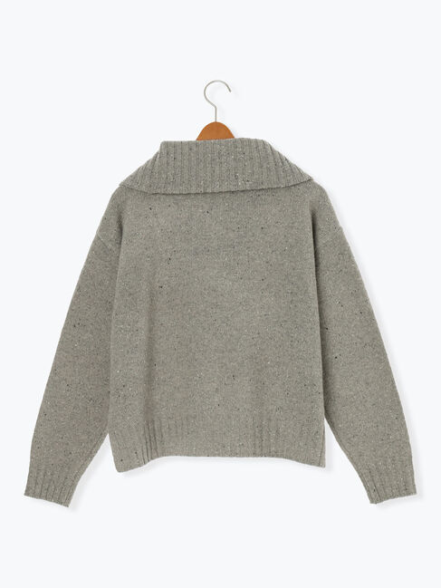 Lugnoncure「カラーネップハーフジップニット」|ニット・セーター|