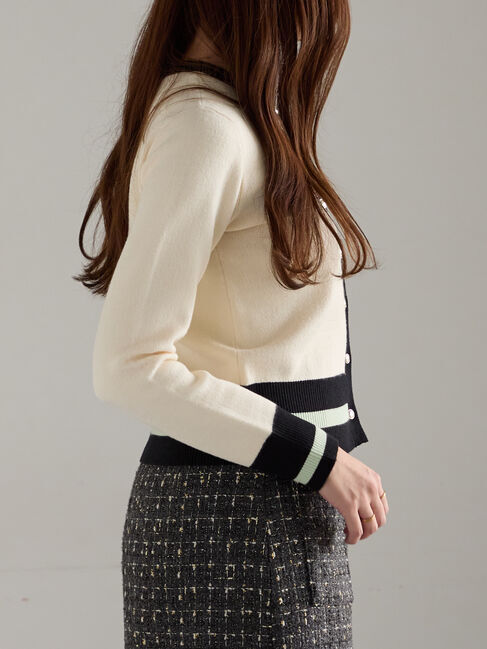 Te chichi「バイカラークラシカルカーディガン」|カーディガン|