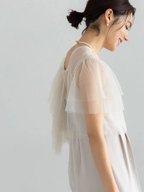 Te chichi「【セレモニーアイテム】チュールフリルレイヤードボレロ」|シャツ・ブラウス|