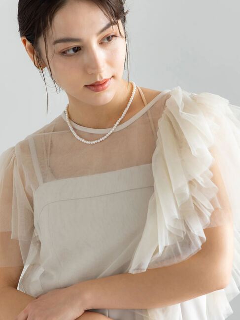 Te chichi「【セレモニーアイテム】チュールフリルレイヤードボレロ」|シャツ・ブラウス|