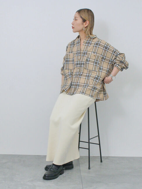 Samansa Mos2 blue「◎ニットタイトスカート」|スカート|