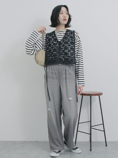 Samansa Mos2 blue「シャーリングミニドラムバッグ」|その他|