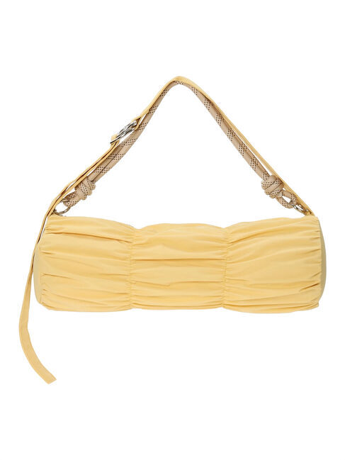 Samansa Mos2 blue「シャーリングミニドラムバッグ」|その他|