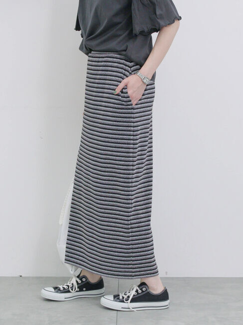 Samansa Mos2 blue「ラメナロースカート」|スカート|