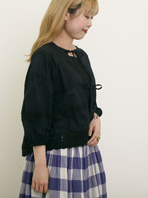 Samansa Mos2「パッチワークレースブラウス」|シャツ・ブラウス|