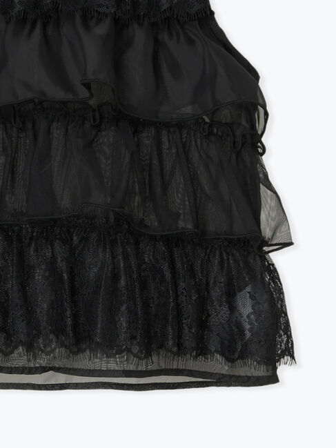 Samansa Mos2「異素材フリルベスト」|ダウンベスト・ベスト|