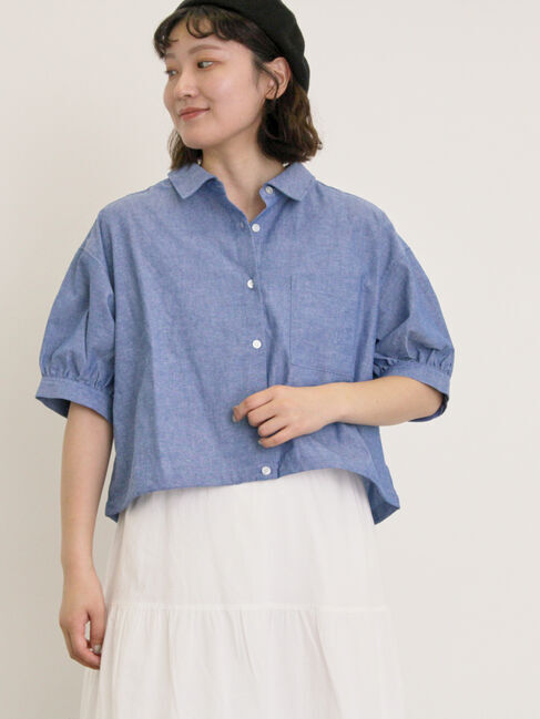 Samansa Mos2「ショート丈シャツ」|シャツ・ブラウス|