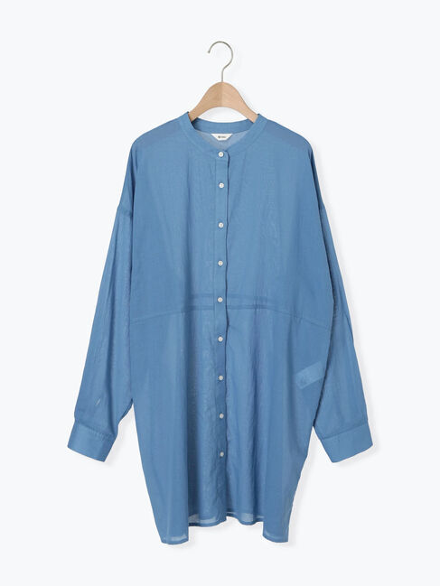 SM2「シアーバンドカラーシャツ」|シャツ・ブラウス|ブルー