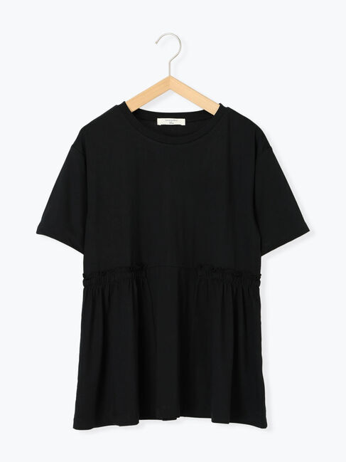 Samansa Mos2 blue「フリルチュニック」|Tシャツ・カットソー|