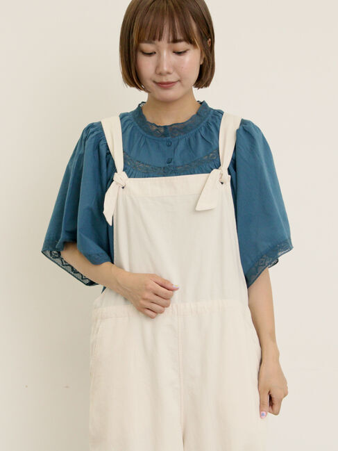 Samansa Mos2「レースティアードチュニックブラウス」|シャツ・ブラウス|