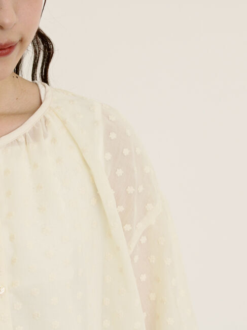 Samansa Mos2「シアー刺繍ブラウス」|シャツ・ブラウス|